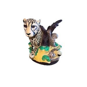 VTG 2001 Drinkworks‎ Cup topper Disney's Animal Kingdom Cheetah collectible
